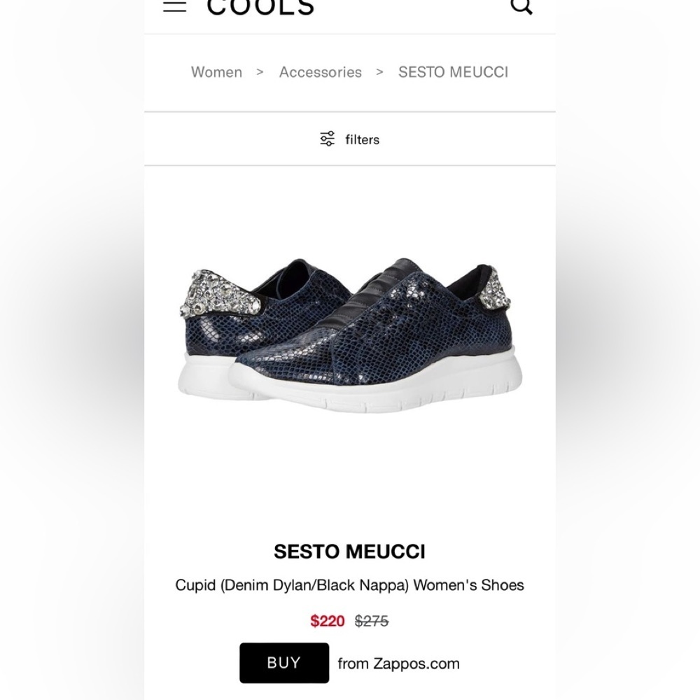 SESTO MEUCCI
Cupid (Denim Dylan/Black Nappa) Women's Shoes
$220